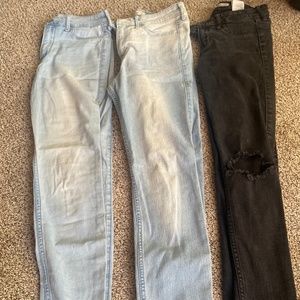 3 pair Hollister jeans Size 5 R
